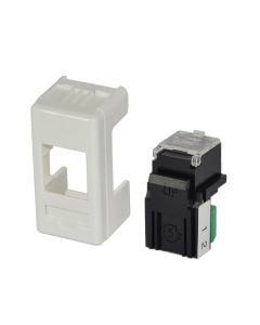 Prizë telefoni GEWISS RJ11, me katër kontakte, 1M, (e bardhë)