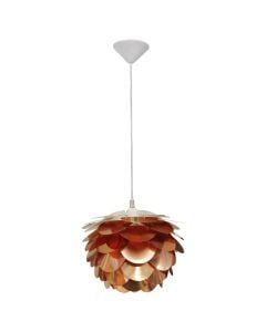 Pending lamp E27 1x60W,PVC shade,copper color. Bulb excluded