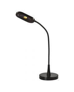 LED table lamp, 5W, 120 × 210 × 325 mm, 5000K, IP20, plastic / rubber, black color