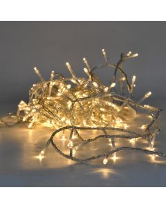 100L warm white LED end connector 5mm(size of light) 5cm space +3M lead wire white led IP44 GS 6W transparent wire