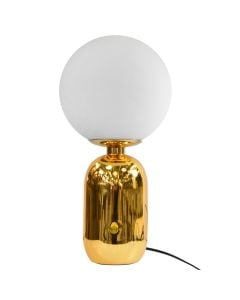 Ndricues tavoline, metal/xham, Φ200mm, gold, 230V