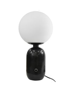 Table lamp, metal / glass, Φ200mm, Black, 230V