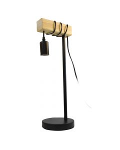 Table lamp, metal / wood, Φ155 × H500mm, 1xE27, 230V