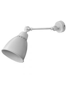 Wall lamp, metal / glass, L400mm, White, 1xE27, 230V