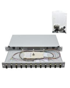 Patch panel, splice box, 1U EQ 12XSC DUPLEX.