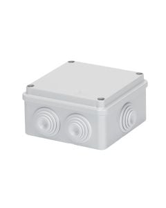 Electrical distribution box, IP55, 100x100x50, plastic material.
