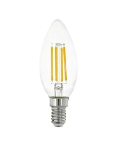Filament lamp, 4watt led, 470 lumens, 2700K warm light, with E14 port lamp, energy saving A ++,