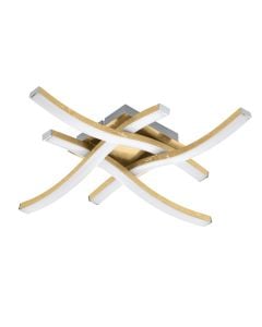 Ndricues  tavanor Led,ndricim I ngroht 3000K , , per ambjent te brendshem, me latesi 75mm, gjeresi 440mm , gjatesi 440mm,  material alumini me ngjyre ari, fuqi drite 2600 lm . Me 5 vite garanci