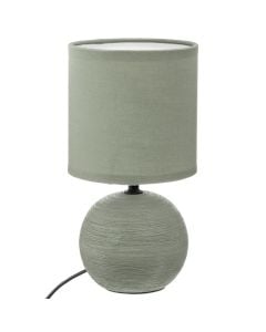 Desk lamp, lamp, 1xE14, 40W, 230V, H25 cm, ceramic / textile material, green color.