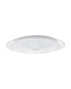 LED ceiling light, white steel material and plastic with white crystal effect, Power 24W, 2050LM Dimmable. Diameter 40 cm. With 5 years warranty