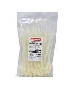 CABLE TIES FOR HOLES, WHITE, BENMAN, 200x4.8mm (100pcs)