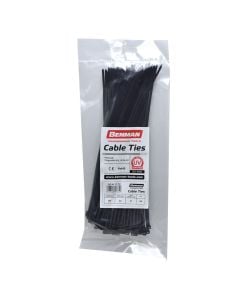 CABLE TIES, BLACK, BENMAN, 200mmX2,5mm (100pcs)