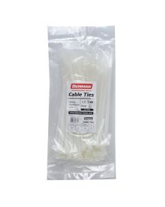 Fasheta plastike, Benman, 200mmX4,8mm, 100 cop, bardhe