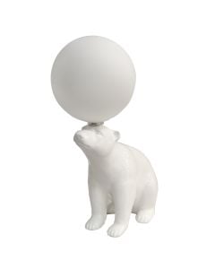 Table Lamp, bear, D24, W15, H37 cm, Resin /glass, 1xG4