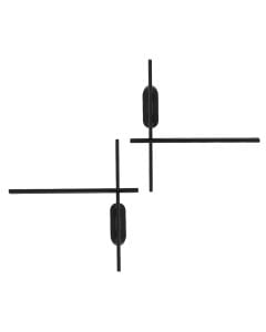 Wall led light,  20W, 3000 K, 51x49x85 cm, iron/aluminium, black