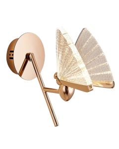Ndricues muri LED flutur, 5W, 3000K, 18 cm, gold