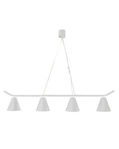Linear pendant light, 4xE27, 120x25x15 cm, white