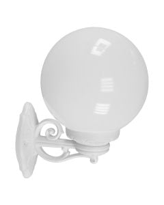 Exterior globe wall light, Fumagalli, White, white globe, 1 x E27, D25 cm, H30 cm