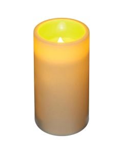 Qiri dekorativ me drita LED, D7 cm, H14 cm, i bardhe