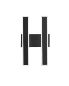Wall Led light, 3000K, 16x48 cm, black