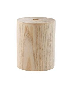 Wood  cover for lampholder with E27 lampholder , natural wood