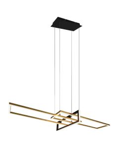 Led hanging light SALINAS,Trio, 34 W, 3000K, 4200lm, gold, L110 cm, h150cm