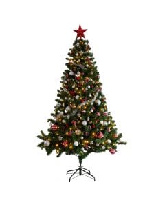 Micro LED Tree, warm white, D137xH210 cm, green/white