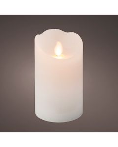 Qiri dekorues efekt flake led  me bateri 2XAA, ndricim i ngrohte, D7.5xH12.5 cm, i bardhe,perdorim i brendshem