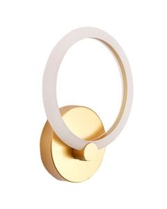 Ndriçues muri led, rrethor, 4000 K, gold