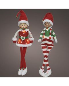 Festive character Elf, Xmas, led light, indoor use, L14xW10xH48 cm, warm white