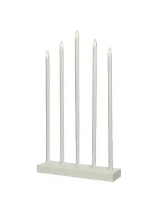 Xmas decoration, candlestick, led light, indoor use, L10xW38xH64 cm, white/warm white