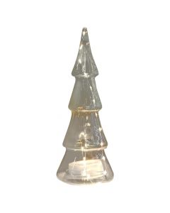 Xmas tree, led light, indoor use, D10xH26 cm, clear/warm white