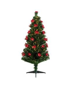 Xmas tree, outdoor use, D45xH90 cm, green/warm white, with optic fibre