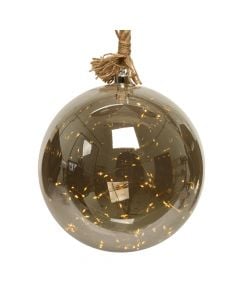 Xmas decoration, globe, Led light, D25 cm, Indoor use, smokey/classic warm