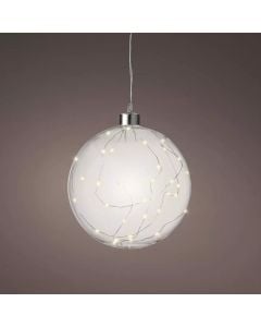 Xmas decoration, globe, Led light, D20 cm, Indoor use, transparent/classic warm
