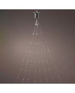 Varg ndricimi led, ne vazo qelqi, D7xH6 cm, perdorim I brendshem, argjend/e bardhë e ngrohtë