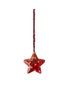 Xmas decoration, star, Led light, D20 cm, Indoor use, Chistmas red/classic warm