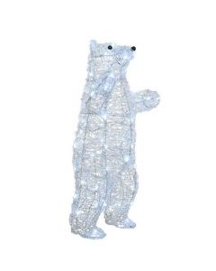Xmas character, bear, Led light, L31xW28.5xH74 cm, outdoor use, transparent/cool white