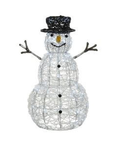 Xmas character, snow, man Led light, L45.5xW37xH65 cm, outdoor use, transparent/cool white