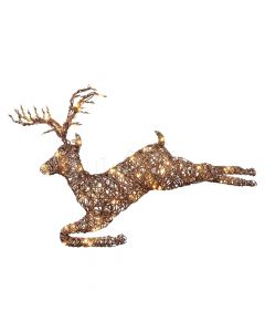 Xmas character, deer,  Led light, L10xW81xH69 cm, outdoor use, brown/warm white