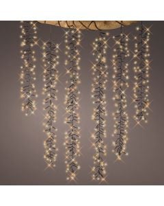 Vargje ndricimi fiksua ne dege druri, L200 cm, perdorim I jashtem, e zezë / e bardhë e ngrohtë / e ngrohtë klasike