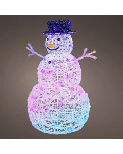 Xmas character, snow, man Led light, L45.5xW37xH65 cm, outdoor use, colour changing