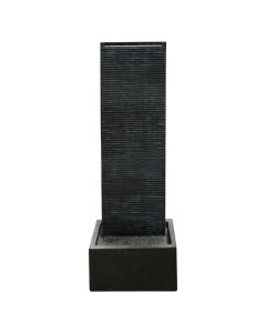 Polyresin fountain, rectangle, W/one LED with 10m cable. Product size: 34x32x100cm