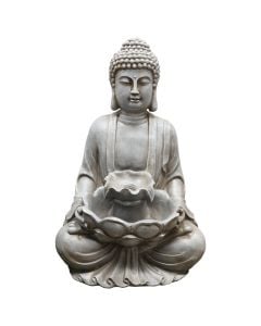 Polyresin fountain "Budha", W/one LED with water pump 10m cable. Product size:48x41x72cm