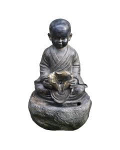 Polyresin fountain"Budha", W/one LED with water pump 10m cable. Product size:32x26x50cm