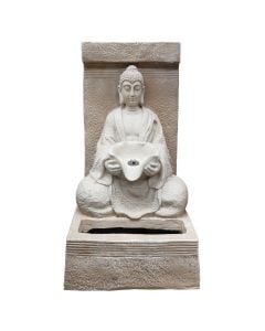 Polyresin fountain "Budha", W/ONE LED with water pump 10m cable. Product size:30x33x51cm