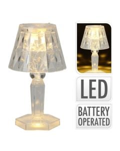 Mini ndricues dekorativ, 11cm, transpare