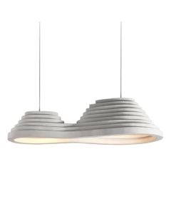 Ceiling lamp, plastic, white, 2xE27, 120x60x27cm