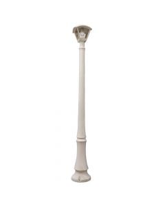 Outdoor floor lamp, Fumagalli, white, E27, H1950cm