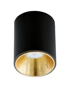 Wall light, 1xGU10, 12x10cm, black/gold